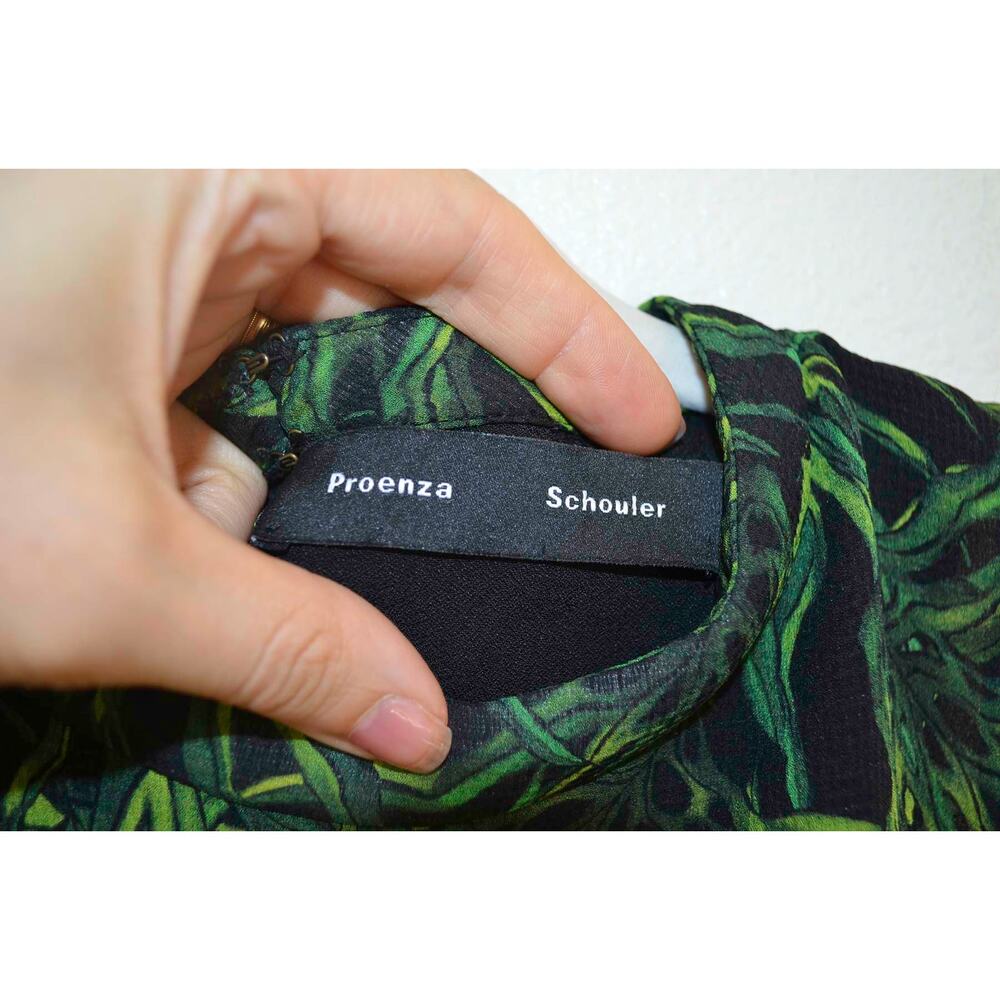 Proenza Schouler Tropical Print Mini Dress Silk Size 4 - Picture 4 of 9